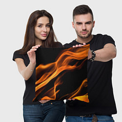 Подушка квадратная Языки пламени текстура, цвет: 3D-принт — фото 2