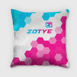 Подушка квадратная Zotye neon gradient style посередине, цвет: 3D-принт