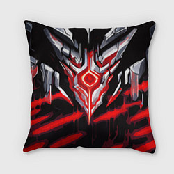 Подушка квадратная Абстрактная красная руна, цвет: 3D-принт