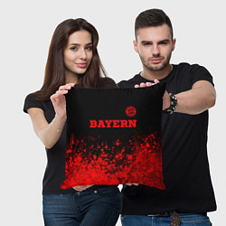 Подушка квадратная Bayern - red gradient посередине, цвет: 3D-принт — фото 2