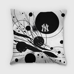 Подушка квадратная New York Yankees baseball team - abstraction, цвет: 3D-принт