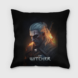 Подушка квадратная The Witcher and fire, цвет: 3D-принт