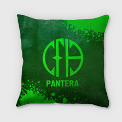 Подушка квадратная Pantera - green gradient, цвет: 3D-принт