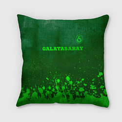 Подушка квадратная Galatasaray - green gradient посередине