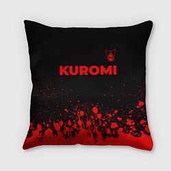 Подушка квадратная Kuromi - red gradient посередине