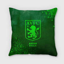 Подушка квадратная Aston Villa - green gradient, цвет: 3D-принт