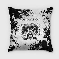 Подушка квадратная Joy Division - рок пес