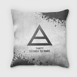 Подушка квадратная Thirty Seconds to Mars - white gradient