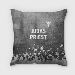 Подушка квадратная Judas Priest - grey gradient посередине, цвет: 3D-принт