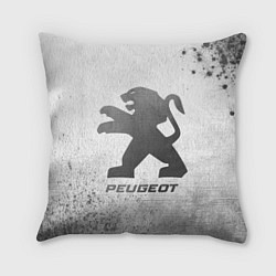 Подушка квадратная Peugeot - white gradient, цвет: 3D-принт