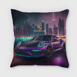 Подушка квадратная Porshe night city