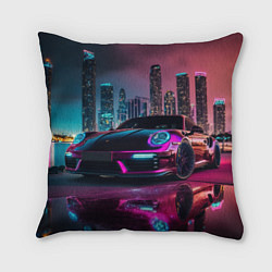 Подушка квадратная Porshe night city