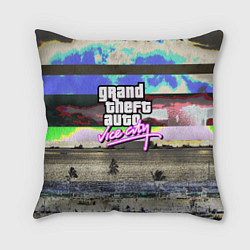 Подушка квадратная Vice city glitch, цвет: 3D-принт