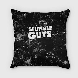 Подушка квадратная Stumble Guys black ice