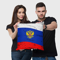 Подушка квадратная Герб - флаг - Россия, цвет: 3D-принт — фото 2