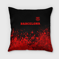 Подушка квадратная Barcelona - red gradient посередине, цвет: 3D-принт