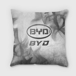 Подушка квадратная BYD - white gradient, цвет: 3D-принт