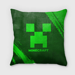 Подушка квадратная Minecraft - green gradient, цвет: 3D-принт