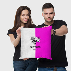 Подушка квадратная The Witcher line, цвет: 3D-принт — фото 2
