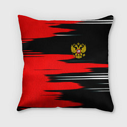 Подушка квадратная Россия полосы краски, цвет: 3D-принт