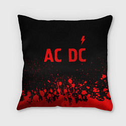 Подушка квадратная AC DC - red gradient посередине