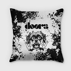 Подушка квадратная The Doors - рок пес, цвет: 3D-принт