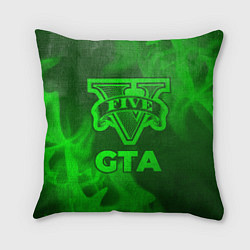 Подушка квадратная GTA - green gradient, цвет: 3D-принт