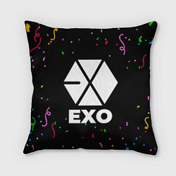 Подушка квадратная Exo конфети, цвет: 3D-принт