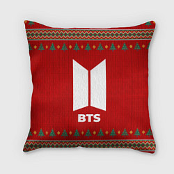 Подушка квадратная BTS new year, цвет: 3D-принт