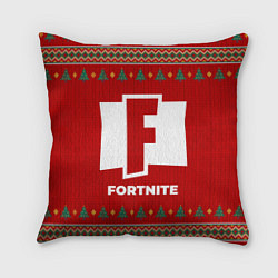 Подушка квадратная Fortnite new year, цвет: 3D-принт