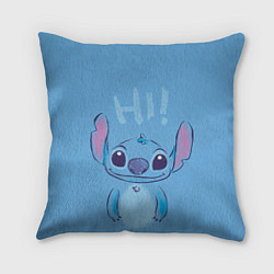 Подушка квадратная Stitch says hi