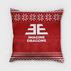 Подушка квадратная Новогодний Imagine Dragons