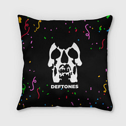 Подушка квадратная Deftones конфети, цвет: 3D-принт