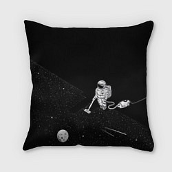 Подушка квадратная Космонавт и звезды