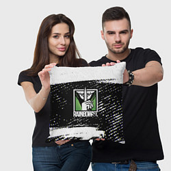 Подушка квадратная Rainbow six краски штрихи, цвет: 3D-принт — фото 2