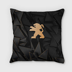 Подушка квадратная Peugeot golden poly, цвет: 3D-принт