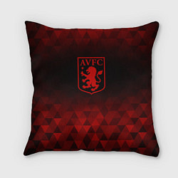 Подушка квадратная Aston Villa red poly, цвет: 3D-принт