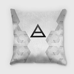 Подушка квадратная Thirty Seconds to Mars white poly, цвет: 3D-принт