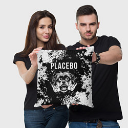 Подушка квадратная Placebo рок пес, цвет: 3D-принт — фото 2