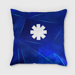 Подушка квадратная Red Hot Chili Peppers blue poly