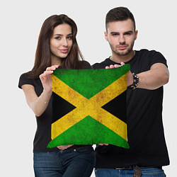 Подушка квадратная Jamaica flag, цвет: 3D-принт — фото 2