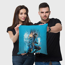 Подушка квадратная Mortal Kombat - Sub-Zero, цвет: 3D-принт — фото 2