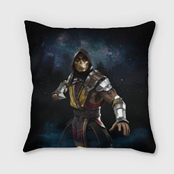 Подушка квадратная Mortal Kombat - Скорпион, цвет: 3D-принт