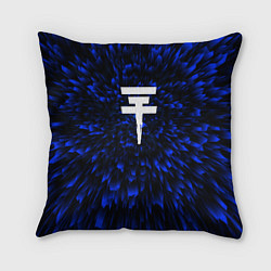 Подушка квадратная Tokio Hotel blue energy, цвет: 3D-принт