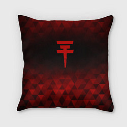 Подушка квадратная Tokio Hotel red poly