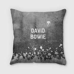 Подушка квадратная David Bowie - grey gradient посередине, цвет: 3D-принт