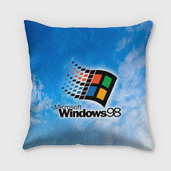 Подушка квадратная Mindows 98 logo, цвет: 3D-принт