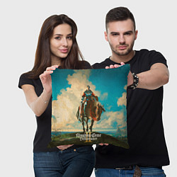 Подушка квадратная Идржих на коне Kingdom come deliverence 2, цвет: 3D-принт — фото 2