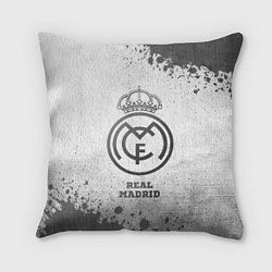 Подушка квадратная Real Madrid - white gradient, цвет: 3D-принт