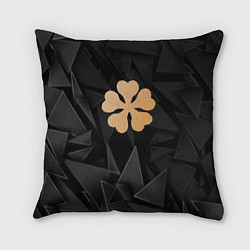 Подушка квадратная Black Clover golden poly, цвет: 3D-принт